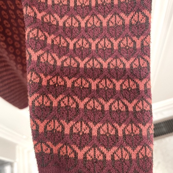 Cynthia Rowley burgundy and orange long sleeve sweater dress, size medium - Picture 4 of 6